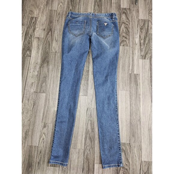 (3/$35) Guess Jeans Womens 25 Light Wash Skinny Stretch Denim Low Rise Pants - Picture 2 of 13